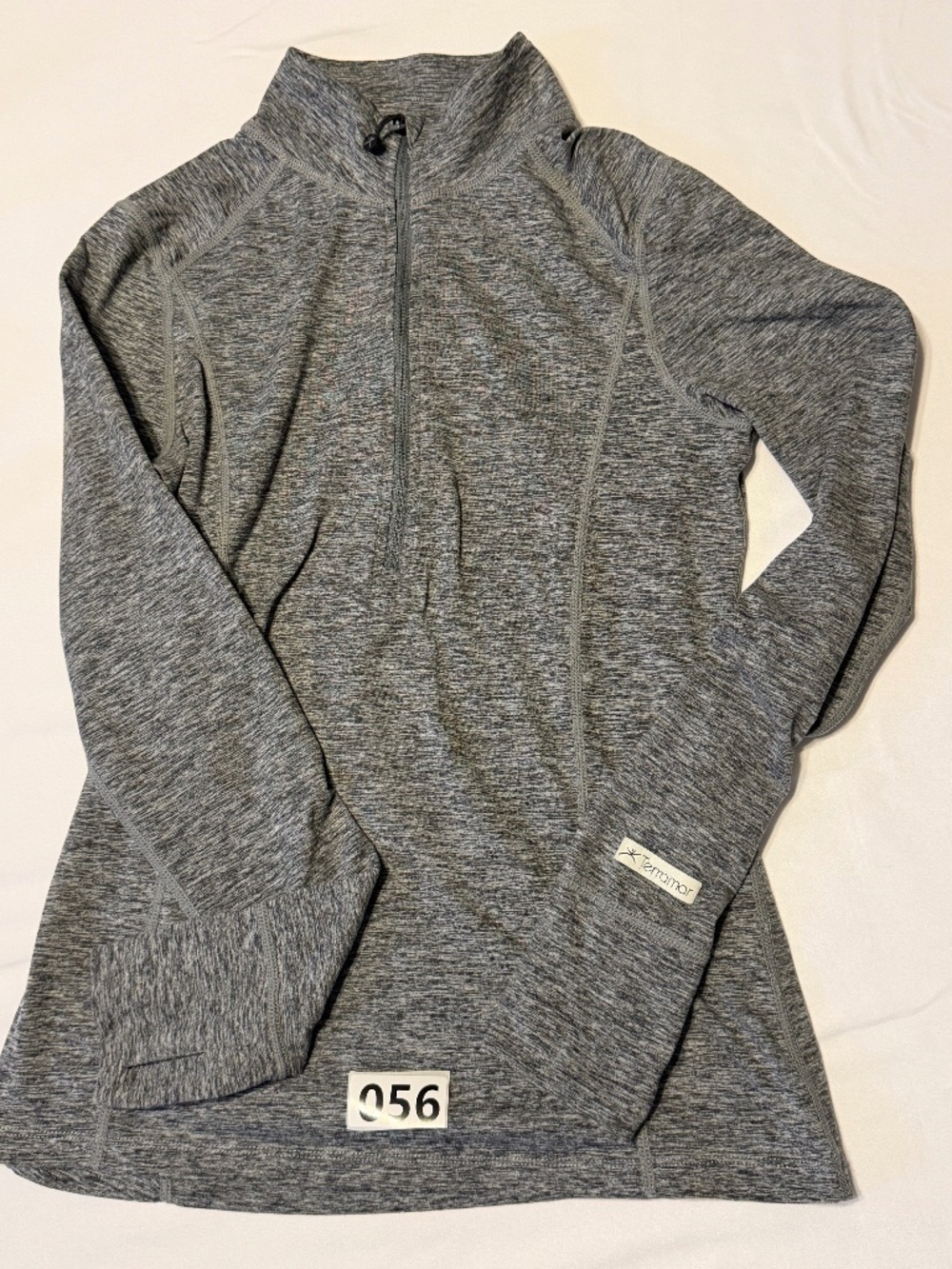 Terramar Cloud Nine Half-Zip Heather Grey Base Layer Pullover - Size M
